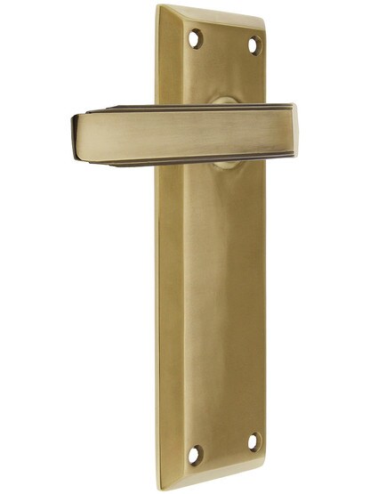 Quincy Door Set in Antique Brass with Left Hand Milano Levers.